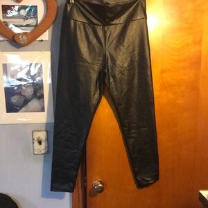 Black Faux Leather Leggings